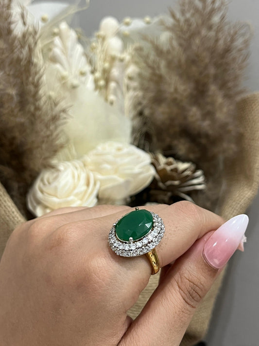 🌿✨ "Emerald Whispers" Ring ✨🌿