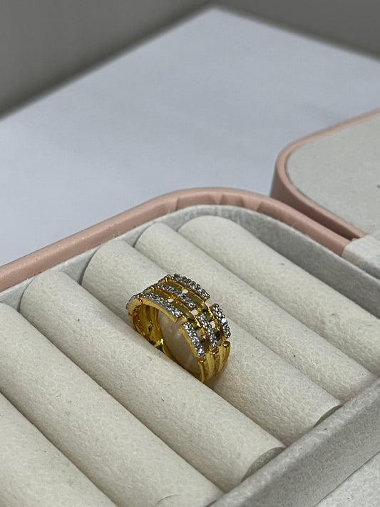 💛✨ "Golden Lattice Love" Ring ✨💛