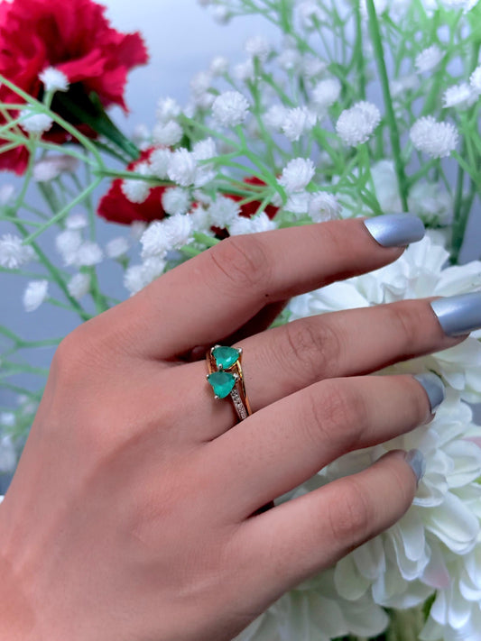 The Twin Heart Emerald Ring 💚💚